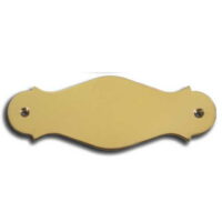 Messing Formschild 130x45x2,5mm